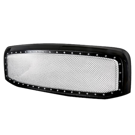 Spec-D Tuning 06-08 Dodge Ram Black Mesh Grille, HG-RAM06JMSS HG-RAM06JMSS